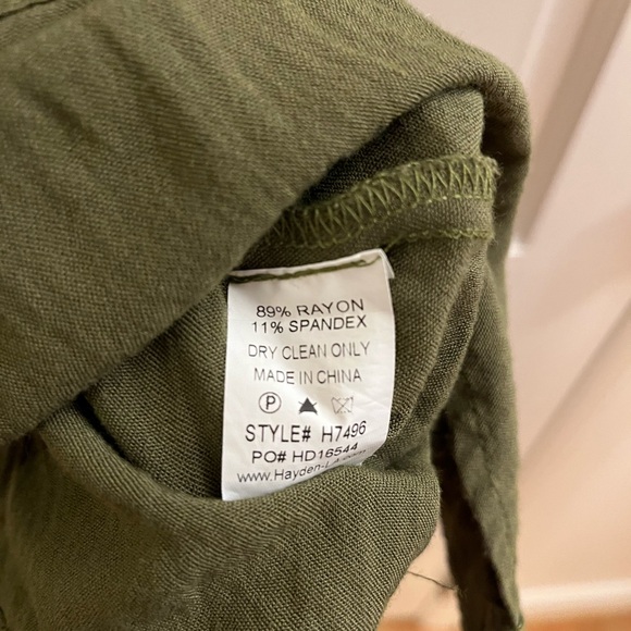 Hayden Army Green Ruffle Top - Picture 6 of 6